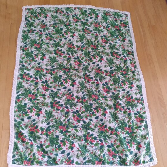 Christmas Table Cloth, Cotton, Handmade - Picture 2 of 3